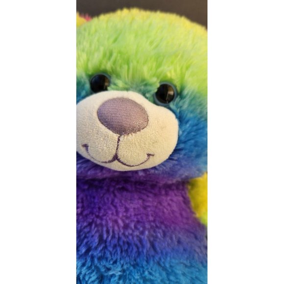 Build A Bear Rainbow Tie Dye Neon Teddy - Picture 4 of 12